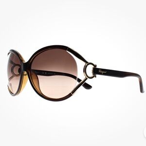 Salvatore Ferragamo Sunglasses Dark Brown  Brown Gray Gradient